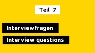 deutsch interview fragen und antworten  Teil 7 hörcafe [upl. by Thacker581]