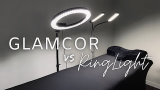 Glamcor vs Ring Light Best Light For Eyelash Extensions [upl. by Yenial824]