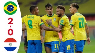 Brazil Vs Paraguay  2  0  Highlights  All Goals  FULL MATCH [upl. by Alekim]