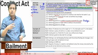 Bailment  Contract Act  Siddharth Agarwal [upl. by Cherin]