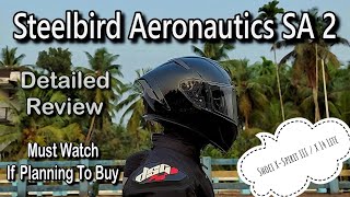 Steelbird SA 2 Aeronautics Helmet Detailed Review  Shoei XSpirit III or X14 lite  Krrish [upl. by Arihsay912]