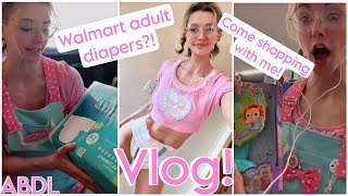 VLOG  ABDL Shopping  Walmart Diaper Review [upl. by Jaynes656]