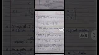 Types of matrix  Engineering mathematics notes 👍 [upl. by Eenot]