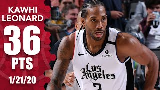 Kawhi Leonard comes up clutch in 36point performance for Clippers vs Mavs  201920 NBA Highlights [upl. by Leunammi]