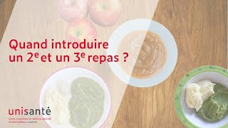 Quand introduire un 2ème et un 3ème repas  Alimentation des tout petits [upl. by Micheil641]