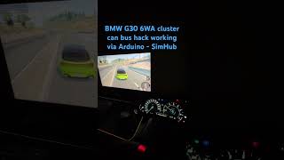 BMW G30 instrument cluster canbus hack via Arduino  Simhub bmw canbus arduino automobile [upl. by Seften]