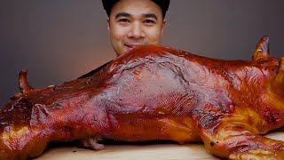 LECHON DE LECHE  Cochinillo  MUKBANG ASMR  Roasted Suckling Pig cyndi5909 [upl. by Esma356]