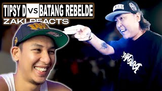 𝐙𝐚𝐤𝐢 𝐑𝐞𝐚𝐜𝐭𝐬  Tipsy D vs Batang Rebelde  Tipsy D comeback [upl. by Stoddard]