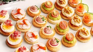 Canapés muy fáciles y económicos para Navidad [upl. by Haroved]