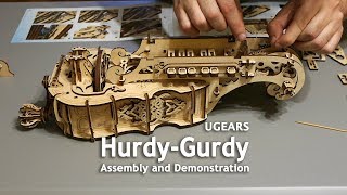 UGears HurdyGurdy  Assembly and Demonstration [upl. by Hanima762]