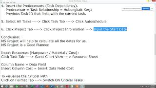 MS Project Tutorial Bahasa Melayu  Resources amp Critical Tasks Kursus Sijil MS Project CPM [upl. by Aiekahs]