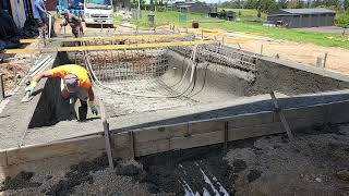 Shotcrete pool construction [upl. by Anewor]