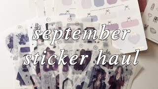 massive september sticker haul・feat pretty pink co white deer stationery the giving girl amp MORE [upl. by Lindo]