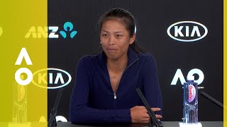 SuWei Hsieh press conference 4R  Australian Open 2018 [upl. by Merton126]