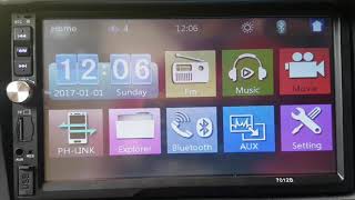 Head Unit How to play video in Double din 7012B [upl. by Pirri]