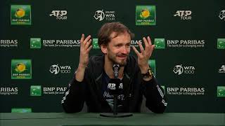 Daniil Medvedev Post Match Press Conference Following 4th Round Win 2023 BNP Paribas Open [upl. by Eam198]