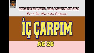 AG 26 İÇ ÇARPIM FONKSİYONU ve ÖKLİD İÇ ÇARPIMI AG 02 11 2022 [upl. by Ynnig]