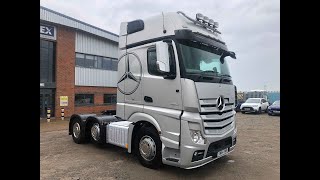 MERCEDES ACTROS 2551 EURO 6 GIGASPACE 6X2 TRACTOR UNIT 2014  SW64 VMR [upl. by Encratis]