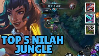 WILD RIFT  CHALLENGER TOP 5 NILAH INTENSE GAMEPLAY VS DIANA JG [upl. by Borchers68]