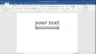 How to insert rightleft double arrow below text or character in word [upl. by Lazaruk]