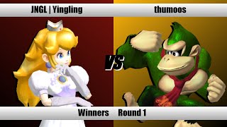 SBY Weekly 282  Yingling Peach Vs thumoos Donkey Kong  Melee Winners Round 1 [upl. by Nirro]