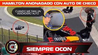 HAMILTON IMPRESIONADO POR EL AUTO DE CHECO PÉREZ MOMENTO EXACTO DEL ACCIDENTE DE ALONSO Y OCON [upl. by Ewell]