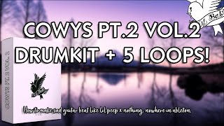 COWYS PT2 VOL 2 DRUM KIT  5 LOOPS  Making a sad guitar beat like Lil Peep x Nothing Nowhere [upl. by Cestar]