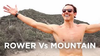 CRAZY GUY Carrying a Rowing Machine Up a Mountain [upl. by Milah580]