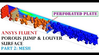 ANSYS FLUENT Tutorial porous jump perforated plate louver louvre Part 23 [upl. by Hallsy]