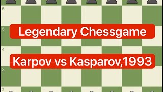 Chessgame Karpov vs Kasparov1993 chess chessgames games gaming chesscom lichess [upl. by Annavaig]