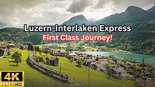 InterlakenLuzern Lucerne Express Scenic Panoramic Switzerland Train Journey  4k Panoramic Train [upl. by Ainehs]