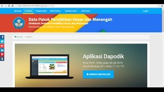 Cara Download  Unduh Aplikasi Dapodik Versi 2016 dan Prefill [upl. by Atnoved]