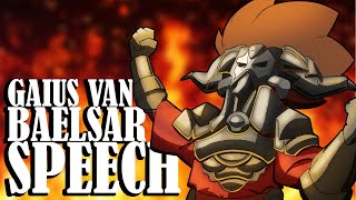 POORLY VOICE ACTING THE GAIUS VAN BAELSAR SPEECH  CHANNEL UPDATE [upl. by Aneres651]