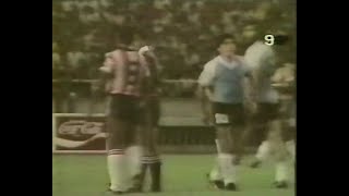 Junior  Argentina Amistoso 1986 Maradona Valdano Burruchaga Uribe Passarella Borghi Ruggeri [upl. by Notnelc327]