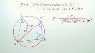 Der Umkreisradius eines Dreiecks 5 Wir berechnen r  Mathematik  Geometrie [upl. by Olimreh]