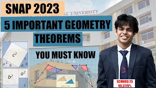 SNAP 23 5 IMPORTANT GEOMETRY THEOREMS [upl. by Pickard]