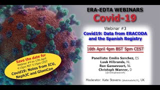 ERAEDTA Webinar on COVID19 3 Data from ERACODA and the Spanish Registry [upl. by Webber]