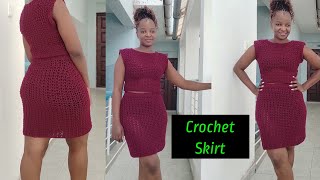 Crochet Simple VStitch SkirtCrochet VStitch Skirt Set Tutorial Part 2 [upl. by Yht]