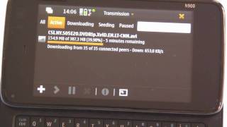 Nokia N900 P2P downloads and movie playback [upl. by Ximena29]