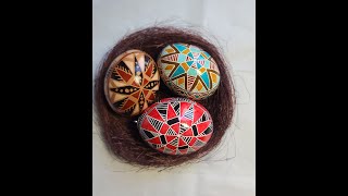 Easy Pysanky Pattern  2024 Lent Classes  8 Pointed Star [upl. by Llennahs]