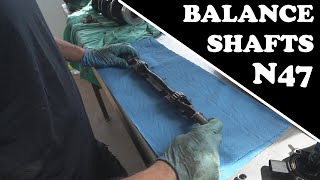 BMW N47 Balance Shafts Removal and Installation Procedure [upl. by Nnyleak672]