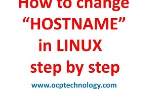 Linux Tutorial  How to change HOSTNAME in LINUX step by step [upl. by Yrod]