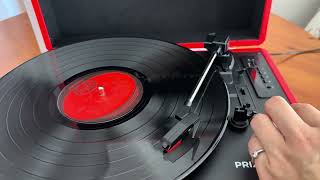 Unboxing and review of vinyl disks record player Prixton VC 400 in Red color I Price and sound I My [upl. by Kaule]