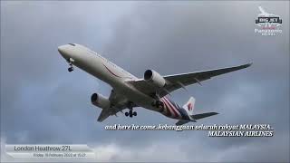 Storm Eunice  MAS struggle to land at Heathrow [upl. by Katzen]