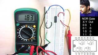 Verification of NOR Gate using IC 7402 [upl. by Hctud528]