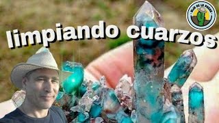 Como limpiar cristales de cuarzo geodas y amatista con ácido Muriático Tutorial con Hijo de la Pacha [upl. by Xever]