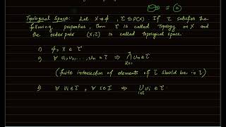 Lec 1 Introduction to Topological Spaces  Definition amp Examples of Topology [upl. by Charron563]