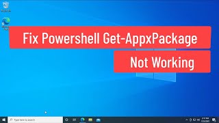 Fix Powershell GetAppxPackage not working [upl. by Yrebmik]