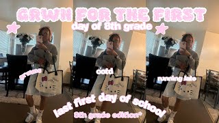 GRWM For The First Day Of School 8th grade education running late waking up early grwm ootd [upl. by Marleen632]