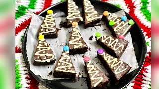 Brownie Recipe in Tamil  Christmas tree Brownies  How to make Brownies  Fudgy Chocolate Brownies [upl. by Ennovart]